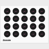 Sticker Rond Love You Like Six Seven Cud 67 Meme Valentine's Da (Feuille)