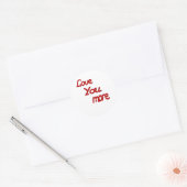 Sticker Rond Love You More Calm Romantic Vibe  (Enveloppe)