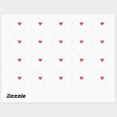 Sticker Rond Love You More Creative Minimal Style (Feuille)