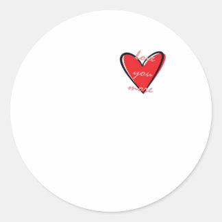 Sticker Rond Love You More Creative Minimal Style 