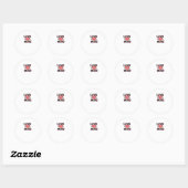 Sticker Rond Love You More Creative Style Design  (Feuille)