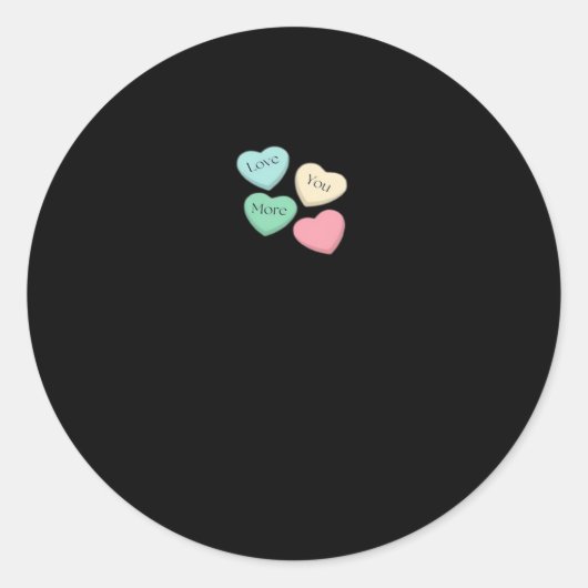 Sticker Rond Love You More Signature Design  (Devant)