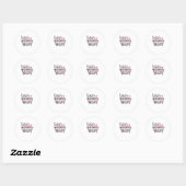 Sticker Rond Love You More Than Yesterday Romantic Quote  (Feuille)