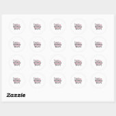 Sticker Rond Love You More Yesterday Romantic Minimal Quote  (Feuille)