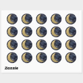 Sticker Rond Love You to the Moon and Back Custom (Feuille)