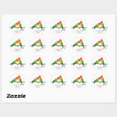 Sticker rond Lovebirds (Feuille)