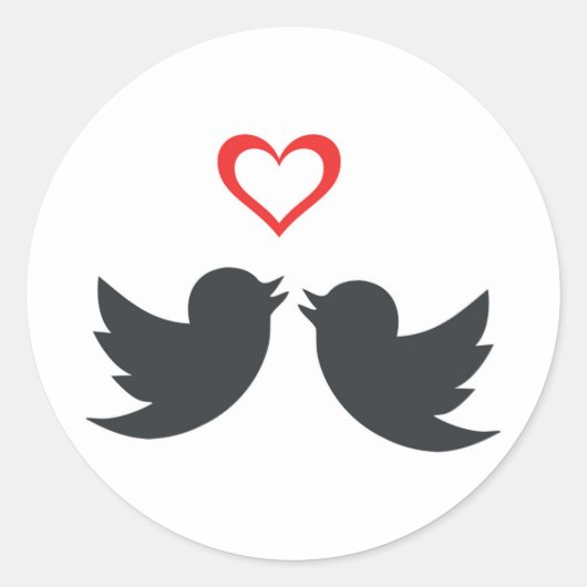 STICKER ROND LOVEBIRDS (Devant)