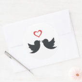 STICKER ROND LOVEBIRDS (Enveloppe)