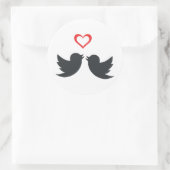 STICKER ROND LOVEBIRDS (Sac)