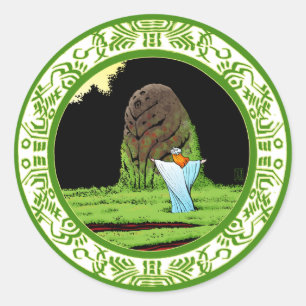 Sticker Rond Lovecraftian Pagan Witch Rites