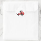 Sticker Rond Lovely Ladybugs (Sac)