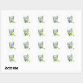 Sticker Rond Lovely Lillies (Feuille)