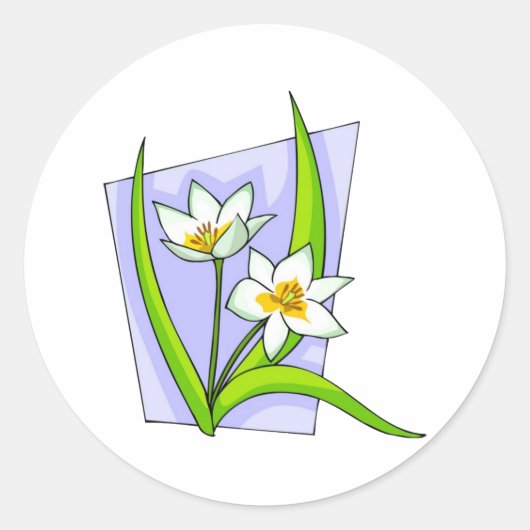 Sticker Rond Lovely Lillies (Devant)