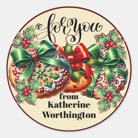 Sticker Rond Lovin' de l'étiquette alimentaire au four (Devant)