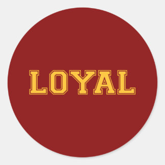 Sticker Rond LOYAL dans les couleurs de l'équipe Maroon rouge e