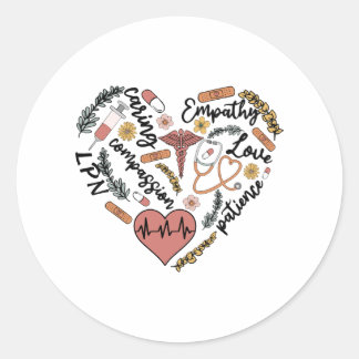 Sticker Rond LPN empathie bienveillante amour patience compassi