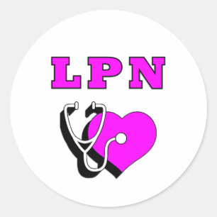 Sticker Rond LPN soigne le soin