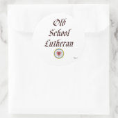 Sticker Rond Lu-Old School couleur luthérienne (Sac)