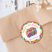 Sticker Rond Luau d'anniversaire Tropical Aloha