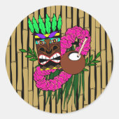Sticker Rond Luau Thème (Devant)