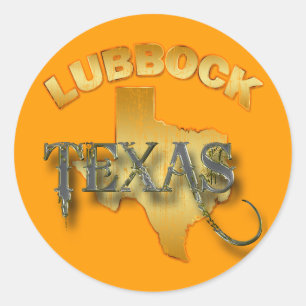 STICKER ROND LUBBOCK, LE TEXAS