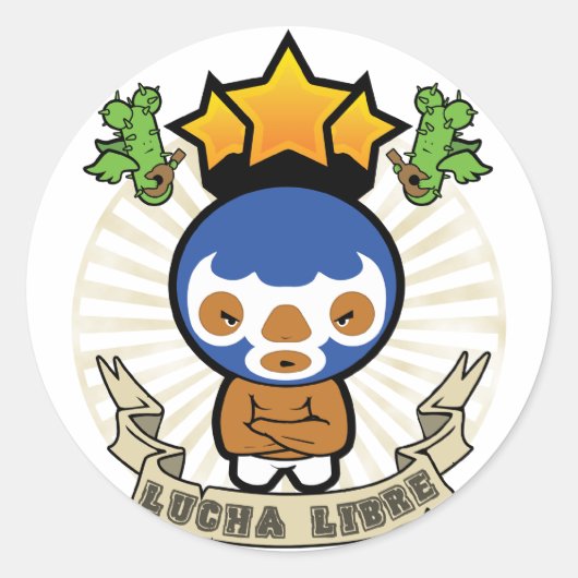 Sticker Rond Luchadore (Devant)