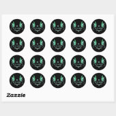 Sticker Rond Lucid rêver la réalité vérifier autocollant. (Feuille)