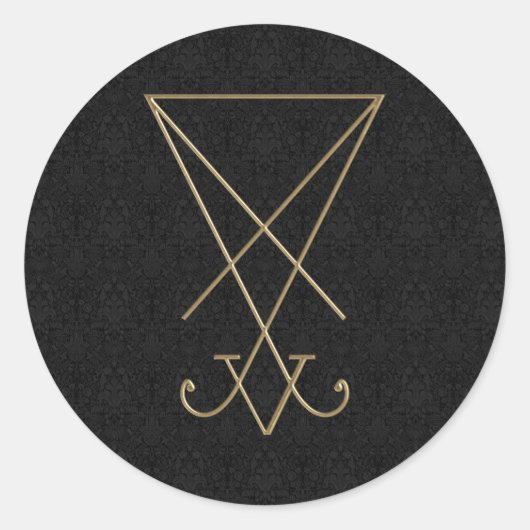 Sticker Rond Lucifer Alchemy Sigil Gothic (Devant)