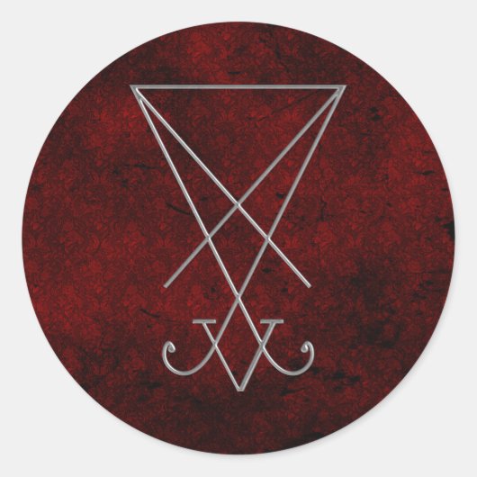 Sticker Rond Lucifer Alchemy Sigil Gothic (Devant)