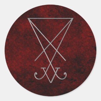 Sticker Rond Lucifer Alchemy Sigil Gothic