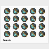 Sticker Rond Luciole de vapeur (Feuille)