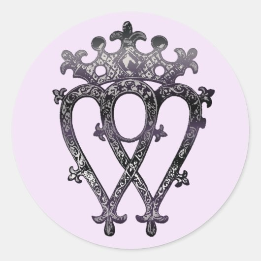 Sticker Rond Luckenbooth, Scotland Scottish Heritage Love Token (Devant)