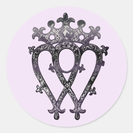 Sticker Rond Luckenbooth, Scotland Scottish Heritage Love Token (Devant)