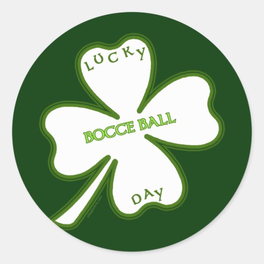 Sticker Rond Lucky Bocce Ball (Devant)