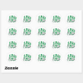 Sticker Rond Lucky Charm Shamrock (Feuille)