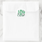 Sticker Rond Lucky Charm Shamrock (Sac)