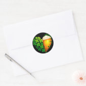 Sticker Rond Lucky Clover Design pour la St. Patrick's Day (Enveloppe)