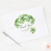 Sticker Rond Lucky Clovers St. Patrick's Baby shower Merci (Enveloppe)
