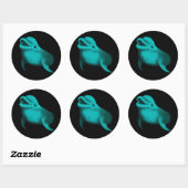 Sticker Rond Lucky Dolphin (Feuille)