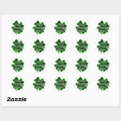 Sticker Rond Lucky Drinking Shirt St. Patrick's Day (Feuille)