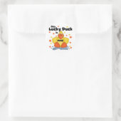 Sticker Rond Lucky Duck 5th Birthday Tshirts et cadeaux (Sac)