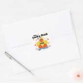 Sticker Rond Lucky Duck 5th Birthday Tshirts et cadeaux (Enveloppe)