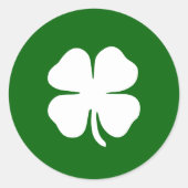 Sticker Rond Lucky Green Clover Jour de la Saint Patrick (Devant)