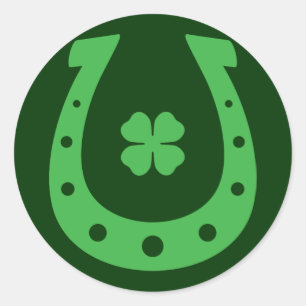 Sticker Rond Lucky Horseshoe