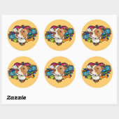 Sticker Rond Lucky in Love (Feuille)