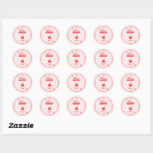 Sticker Rond Lucky In Love Bachelorette Week-end (Feuille)