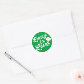 Sticker Rond Lucky In Love St. Paddy's Day (Enveloppe)
