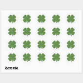 Sticker Rond Lucky Irish Clover (Feuille)