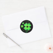 Sticker Rond Lucky Irish Four Leaf Clover (Enveloppe)