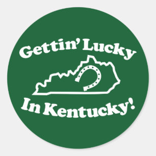 Sticker Rond Lucky Kentucky